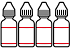 Náplně do cigaret e-liquid s obsahem 4 x 10 ml